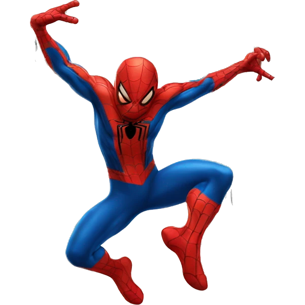Spiderman jumping to a building  emoji