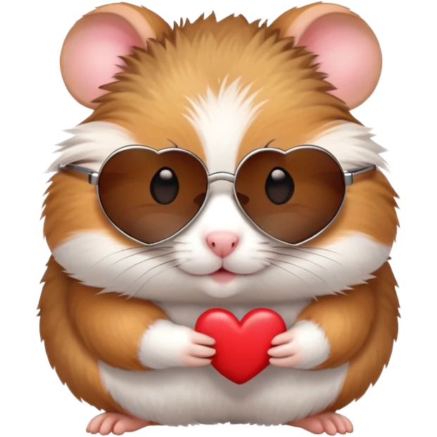  hamster with heart sunglasses  emoji