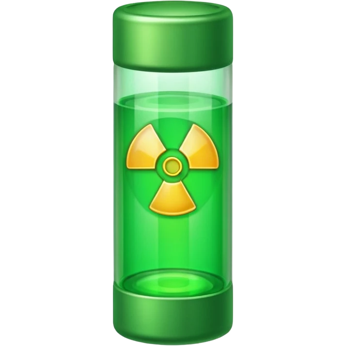 Uranium like inside a tube that we see on tiktok, without the symbol thing, and no line thing, just tube and pure green emoji