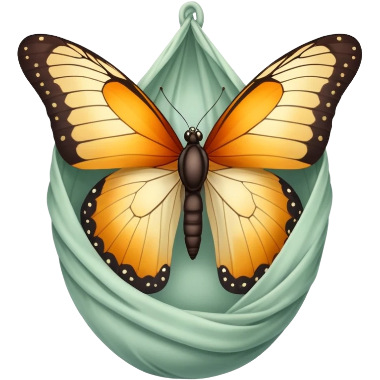 Butterfly in cocoon emoji