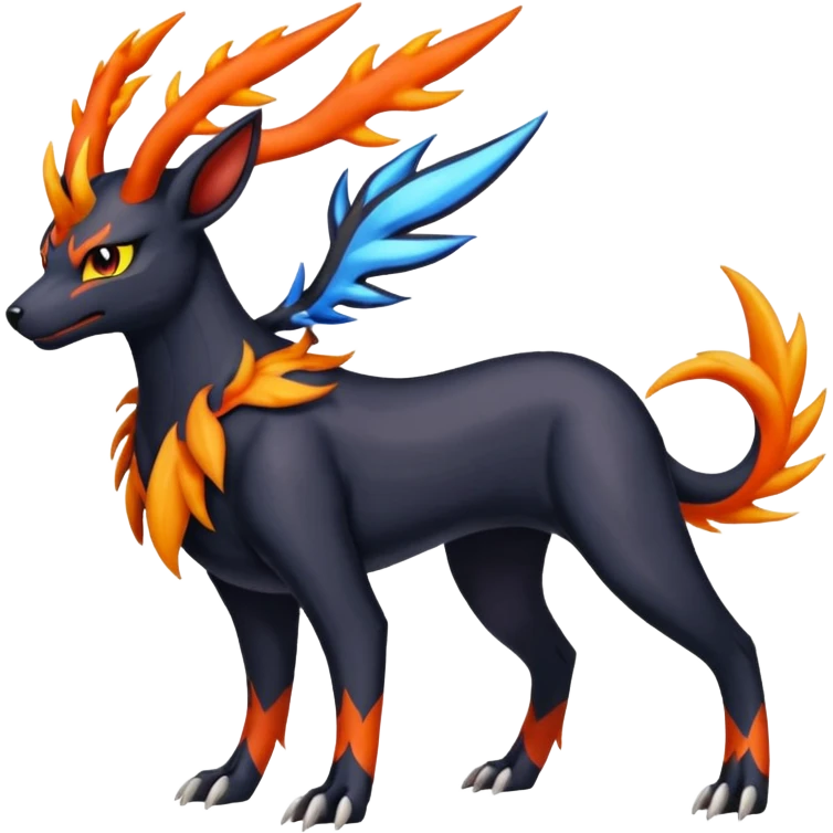 
Canine-Houndoom-Xerneas-Salandit-Noibat-Flareon-Fakémon-fusion (full body) emoji