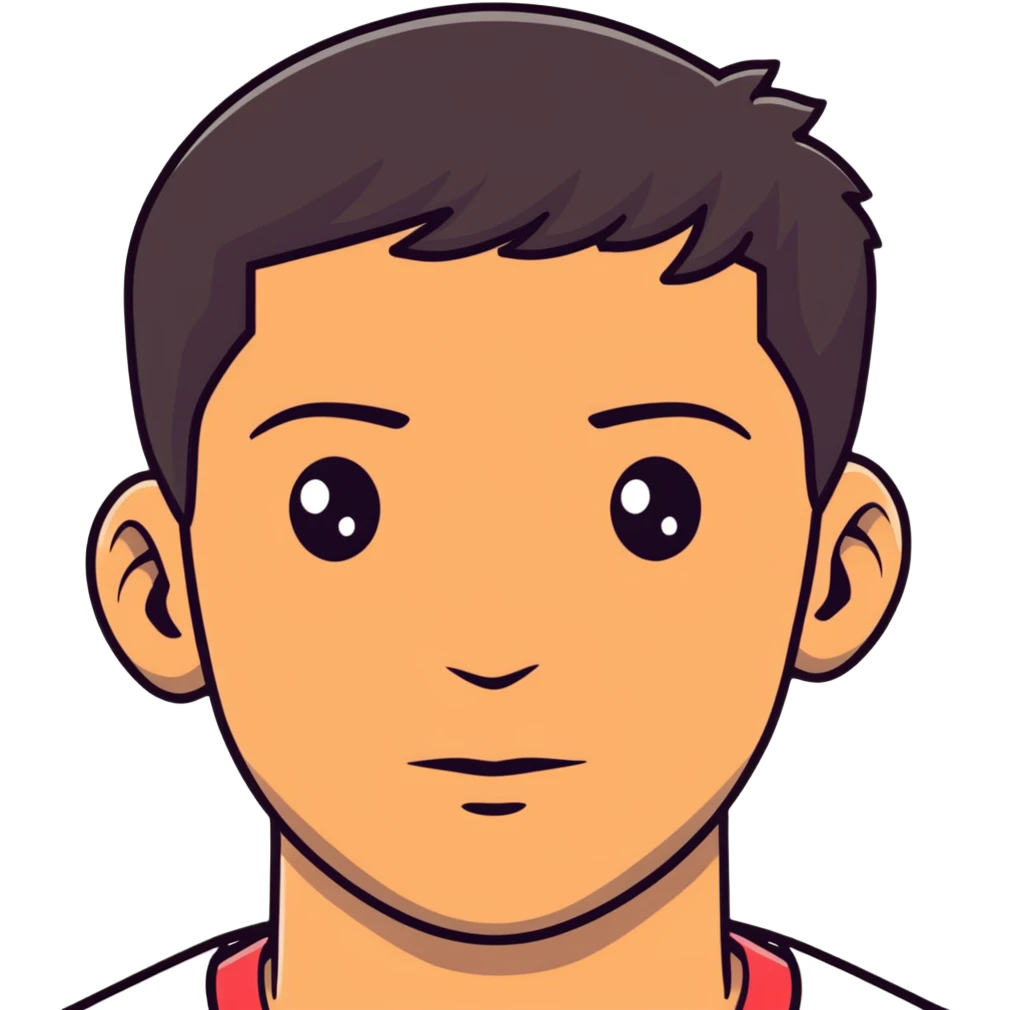 close-up of man face only with medium eyes, medium light skin tone, dark hair, no neck visible, just the face emoji
