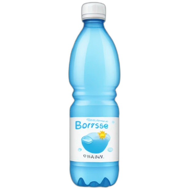 A bottle of water with name BorsecPrimaru emoji