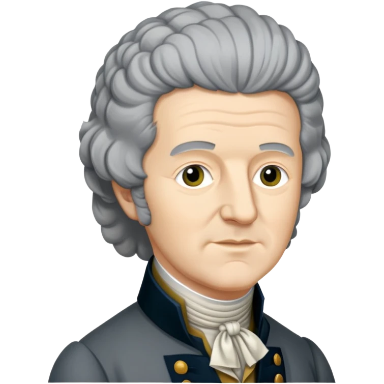 Edmund Burke 18th century Irish statesman philosopher with grey wig and historical clothing emoji