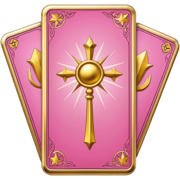 Pink Tarot cards emoji