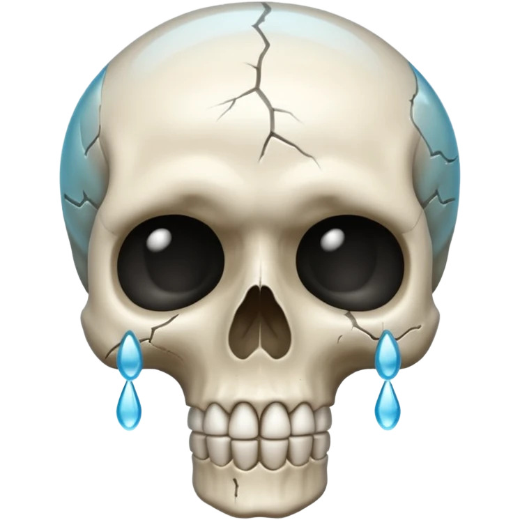 Skull crying emoji