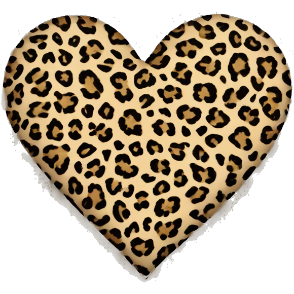 leapord print heart emoji