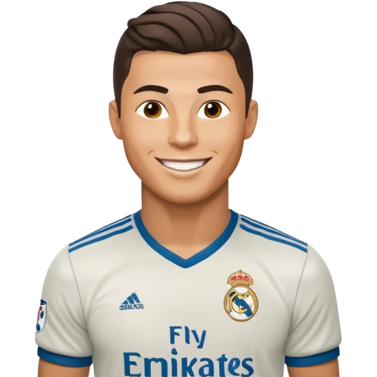cristiano ronaldo wearing a real madrid jersey emoji