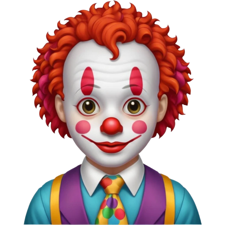 Clown with a tie emoji