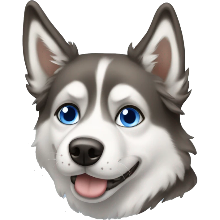 Dog haski with blue eyes  emoji