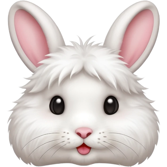 rabbit cute face simulé and kisses emoji