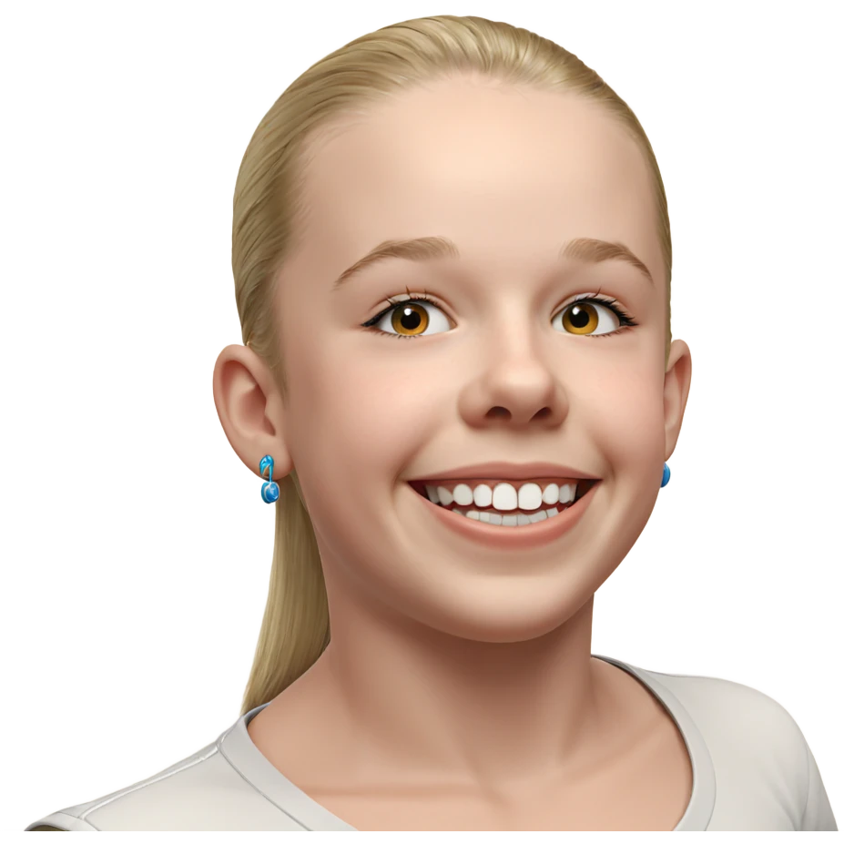 smiling boy wearing earrings emoji