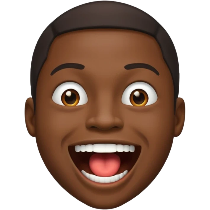 black man with mouth open emoji