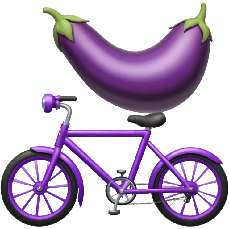 eggplant on a bike emoji
