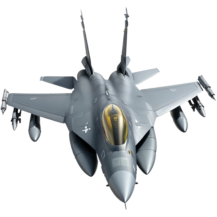 F-16 Fighting Falcon - General Dynamics (Stealth grey) emoji