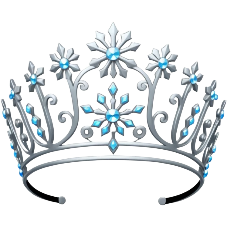 Ornate snowflake tiara emoji