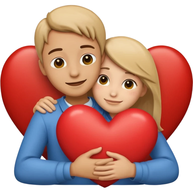 make an emoji of hugging a heart, one person. it's supposed to show a level of gratitude emoji