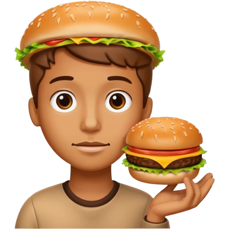 Draw an emoji where a person thinks with a question mark in front of food (draw it in a cuter way) emoji
