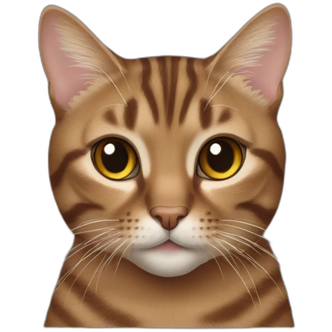 Brown europen tabby cat emoji