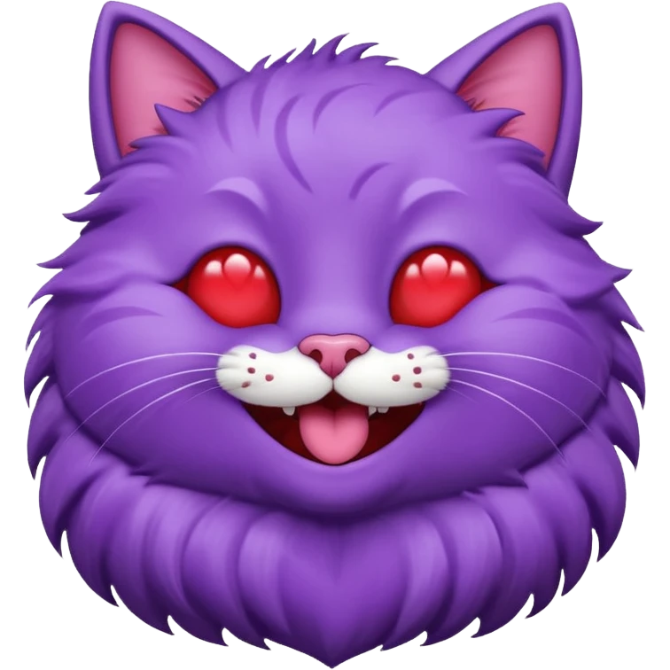 Laughing purple heart cat emoji