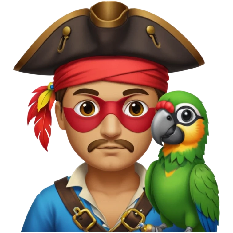 pirate and parrot emoji