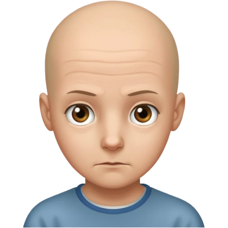eleven with bald hair emoji