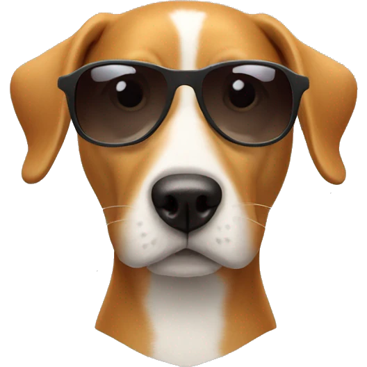 dog take to sunglass emoji