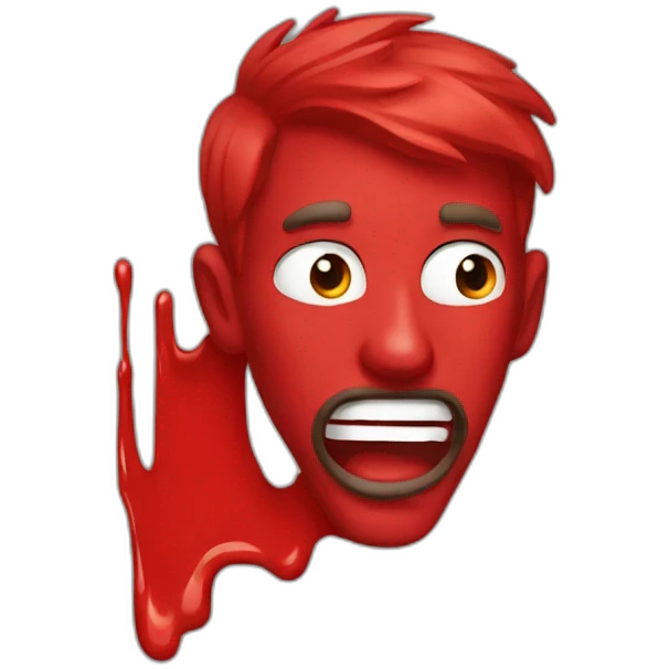 red paint emoji