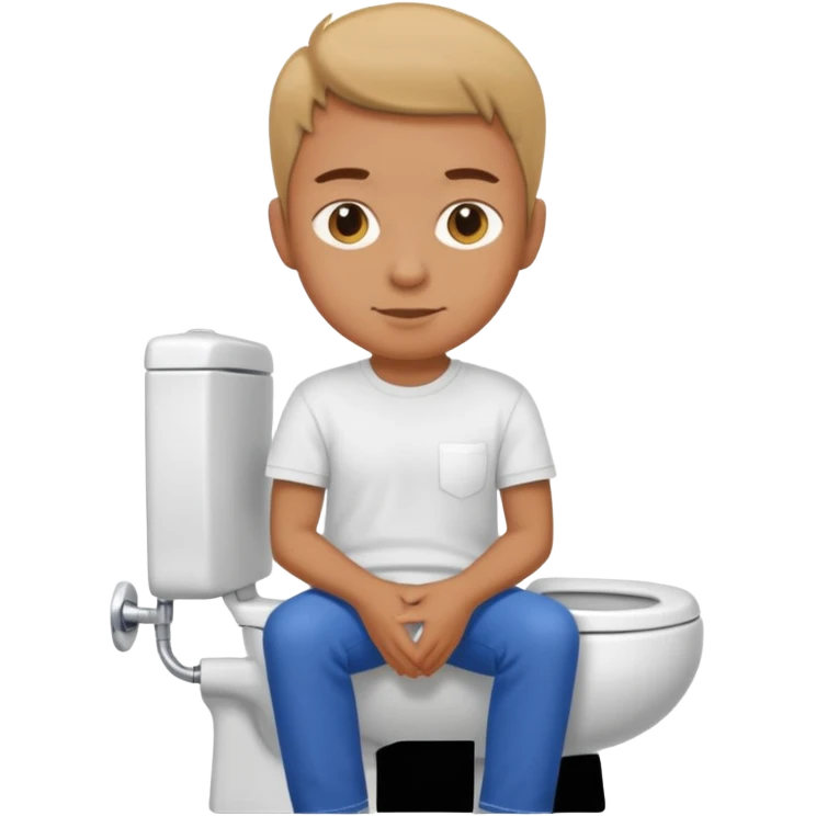 Pooping on a toilet without pants  emoji