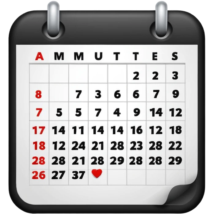 black and white calendar emoji emoji