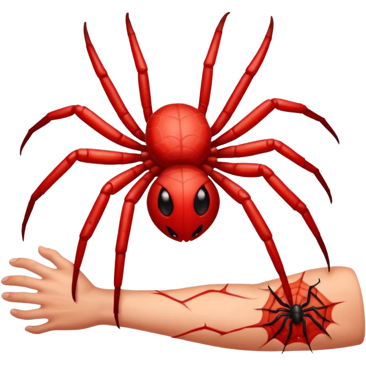 spider biting arm emoji