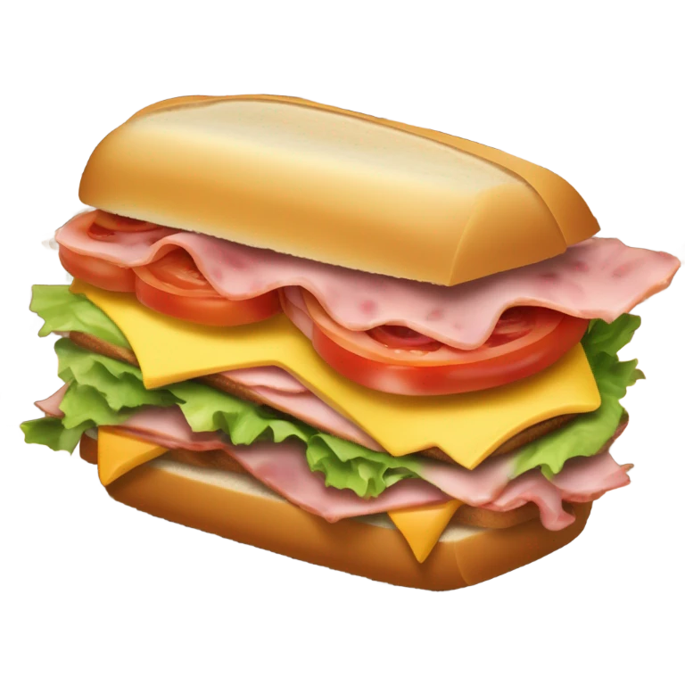 Sandwich sub on fire emoji