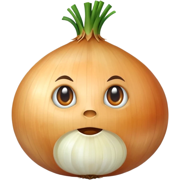an onion without face and leaves emoji