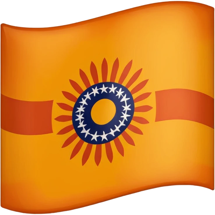Native American Cherokee flag orange emoji