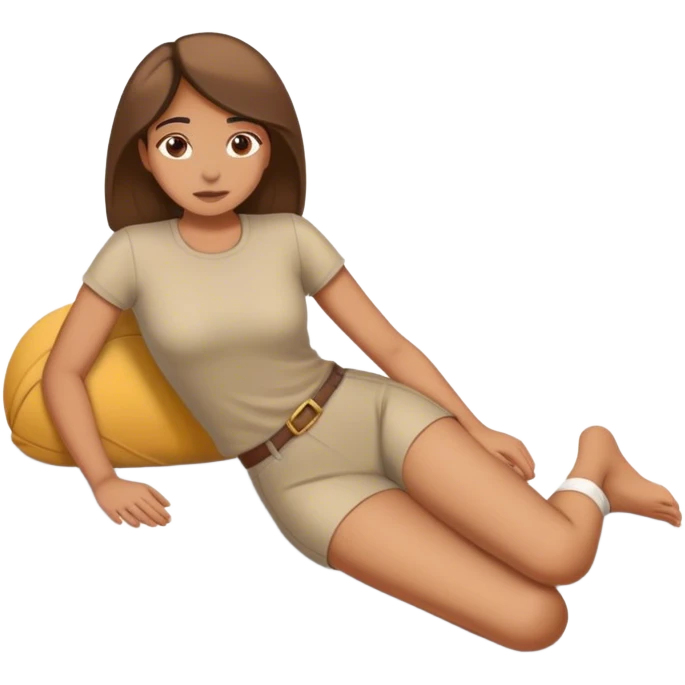 lady laying down w knees bent full body  emoji