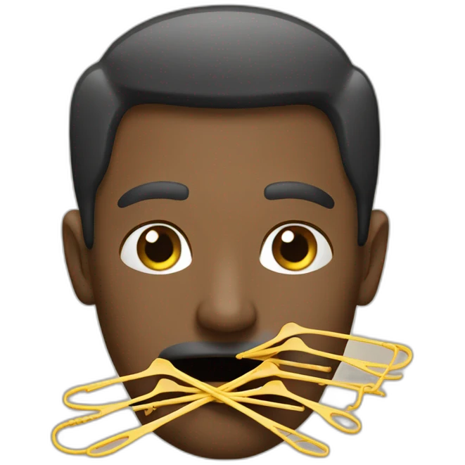 A man eat hangers emoji