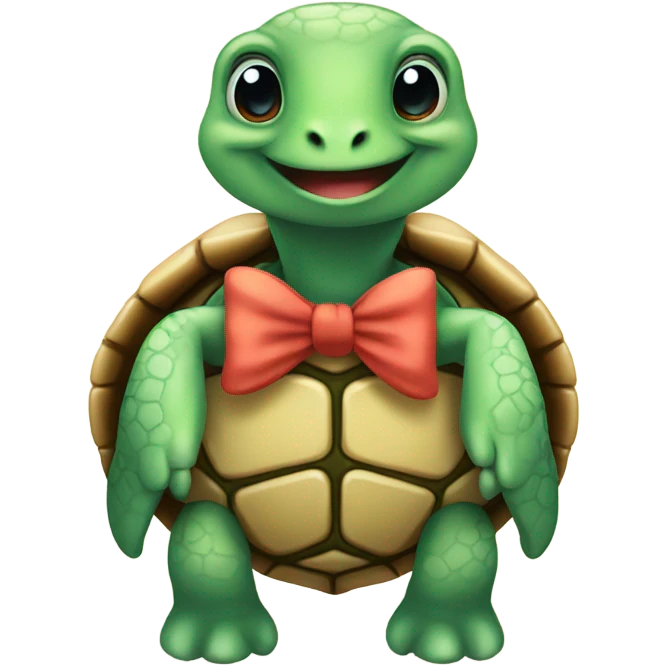 Turtle with a bow  emoji