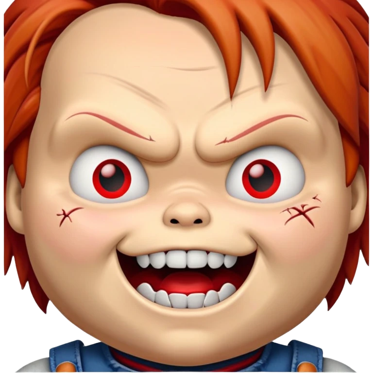 Chucky kiss face emoji