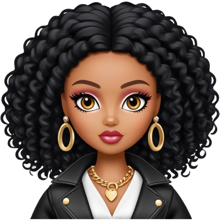 Black Bratz doll emoji