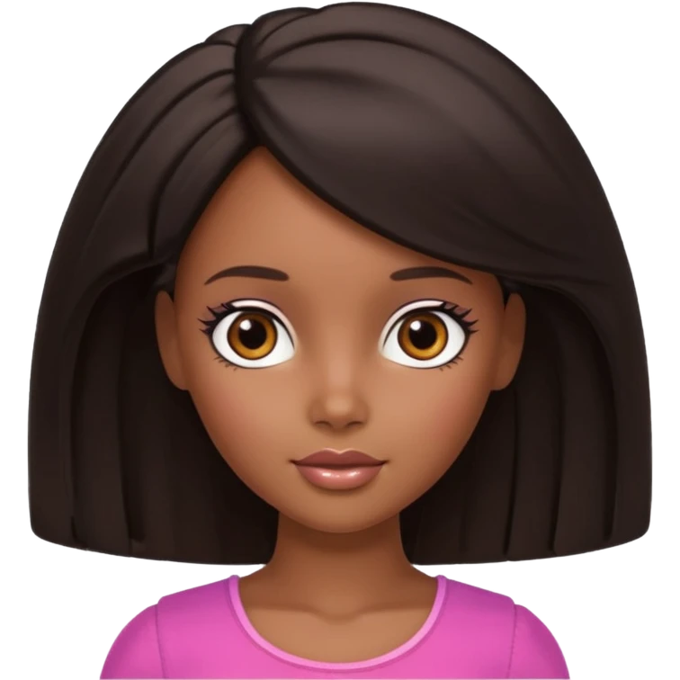 Black Barbie doll head türk🇹🇷 emoji