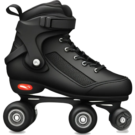 a black rollerblade inline skate emoji