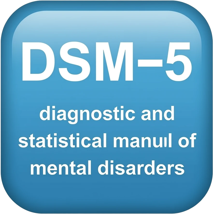 blue dsm-5 emoji, make sure it says "diagnostic and statistical manual of mental disorders" emoji