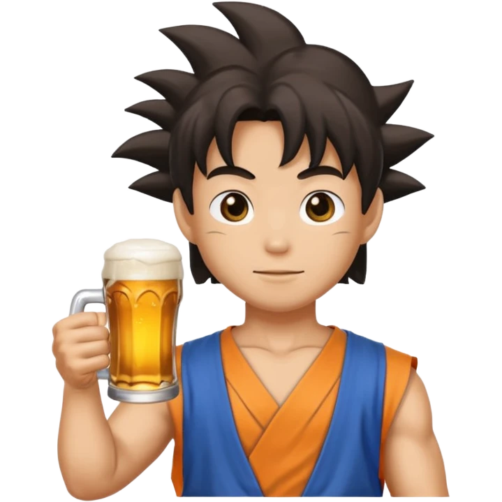 Sangoku with a beer in the hand  emoji