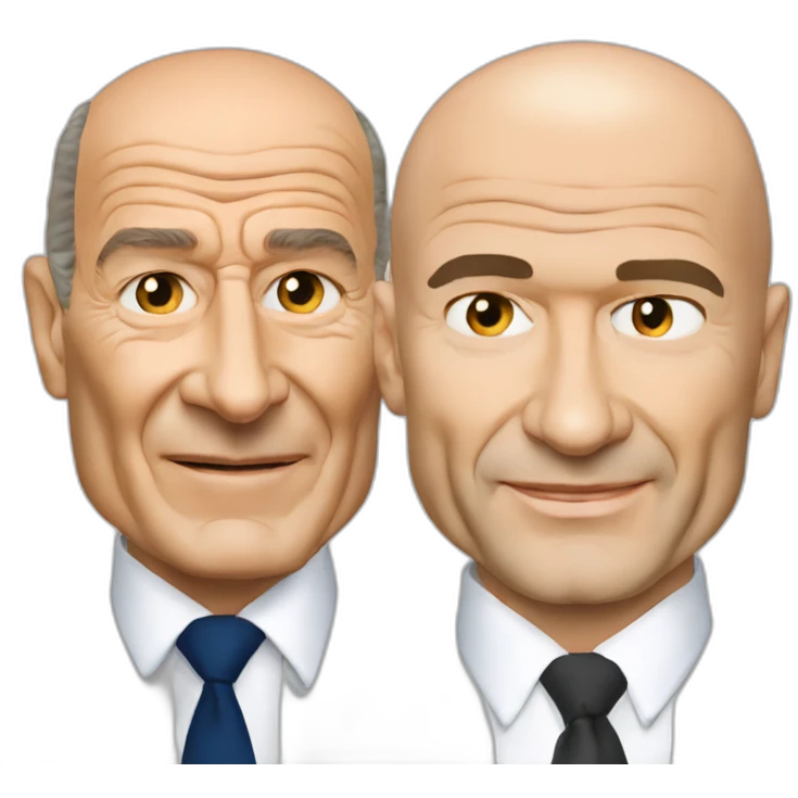 Jacques Chirac & Zinedine Zidane emoji