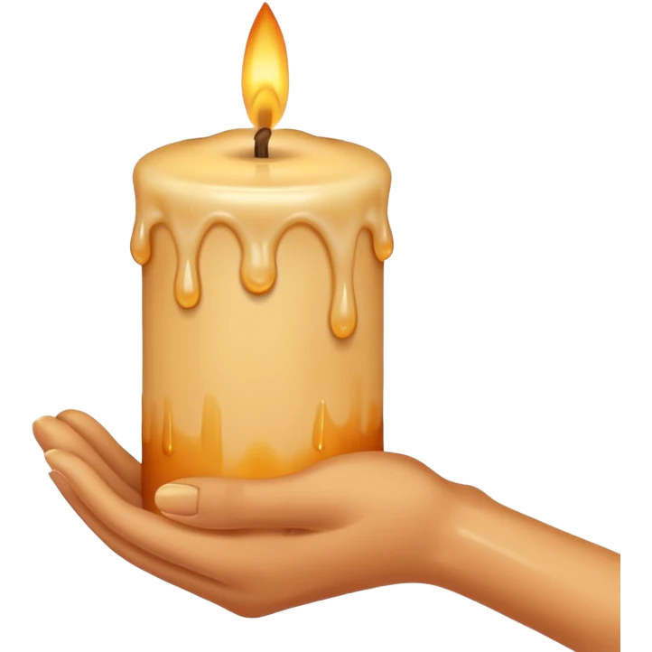 Candle on the hand emoji