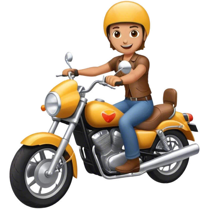 happy motorcycle ride emoji