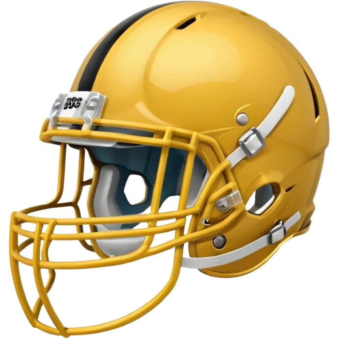 College football player helmet in gold color  emoji