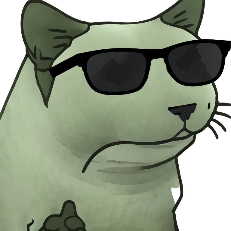 Cat with sunglasses emoji