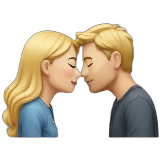 Couple kissing emoji