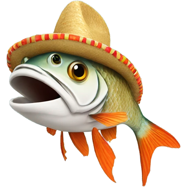 Fish wearing a sombrero emoji